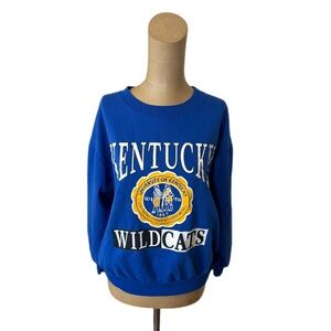 Vintage Kentucky Wildcats Blue Sweatshirt Size L made in USA unisex